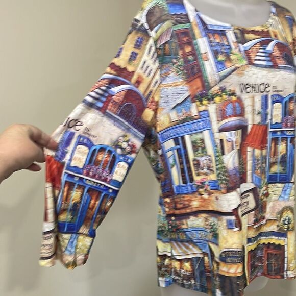 NWOT Jessica Max Venice Italy Village blouse.  Size M medium 8/10 - Picture 3 of 7